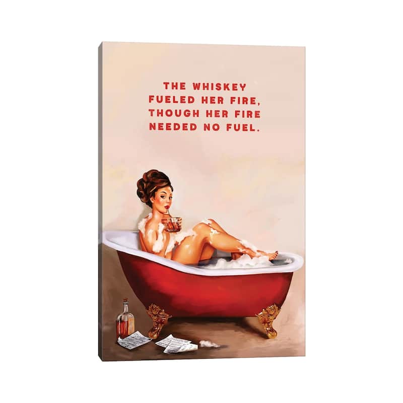 iCanvas "Whiskey Fuel Fire Bath" by The Whiskey Ginger Canvas Print