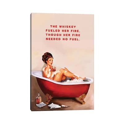 iCanvas "Whiskey Fuel Fire Bath" by The Whiskey Ginger Canvas Print