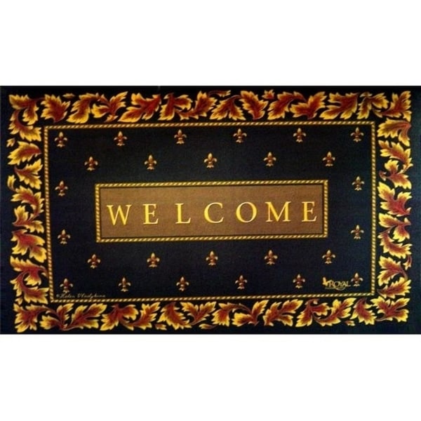 Custom Printed Rugs Dm-36 Regal Fleur De Lis Door Mat