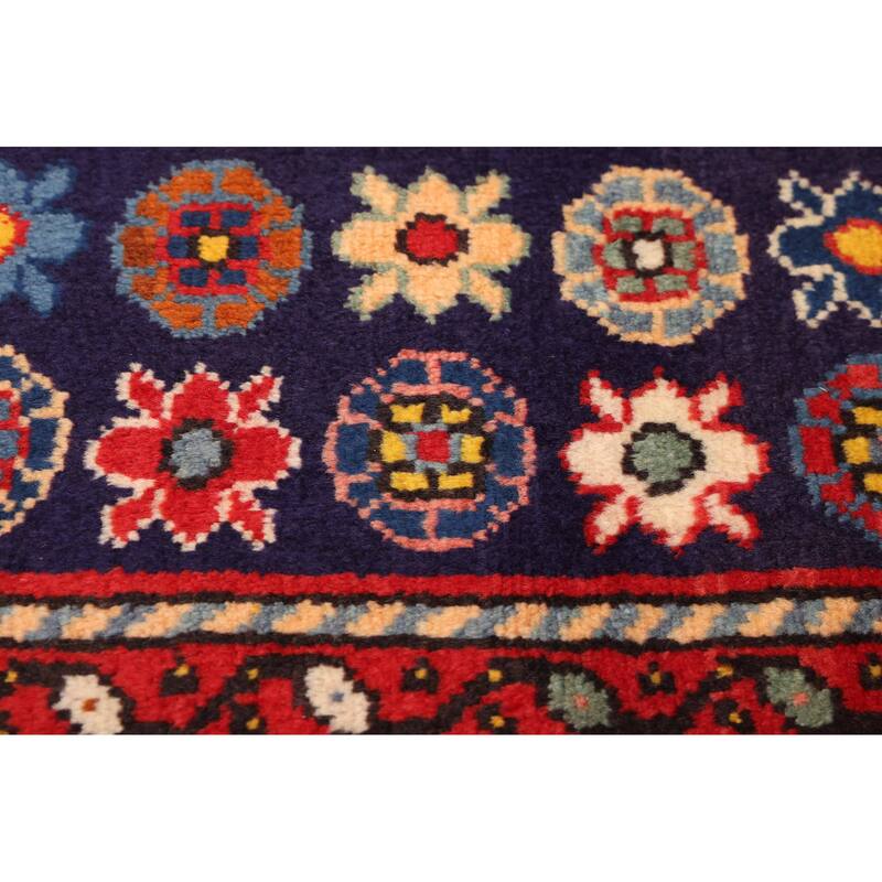 ECARPETGALLERY Hand-knotted Anatolian Vintage Navy, Red Wool Rug - 3'8 x 10'4