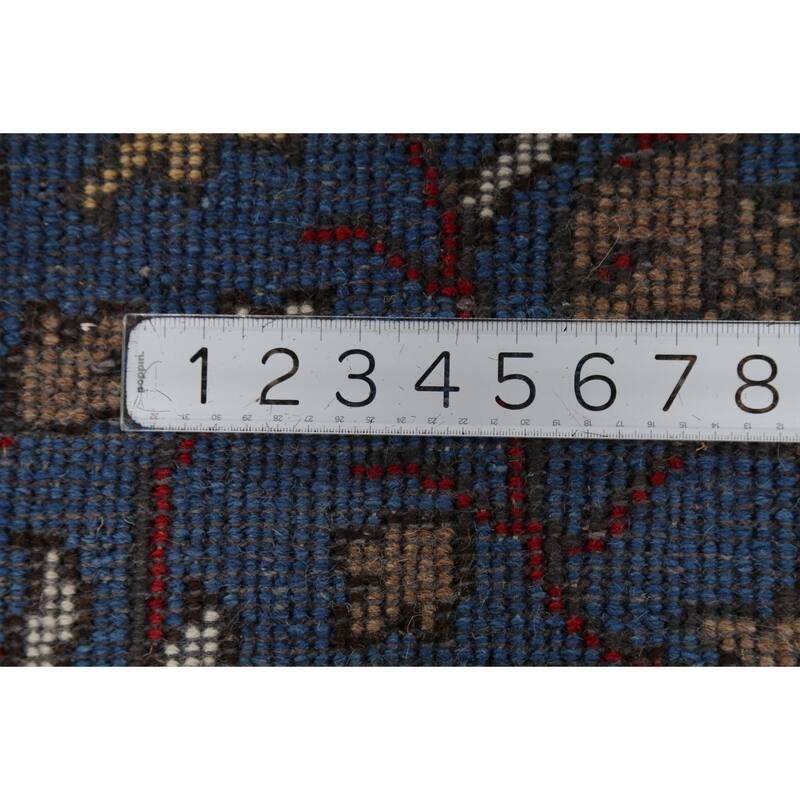 Animals Design Blue Ziegler Indian Runner Rug Hand-Knotted Wool Carpet - 2'6"x 7'11"