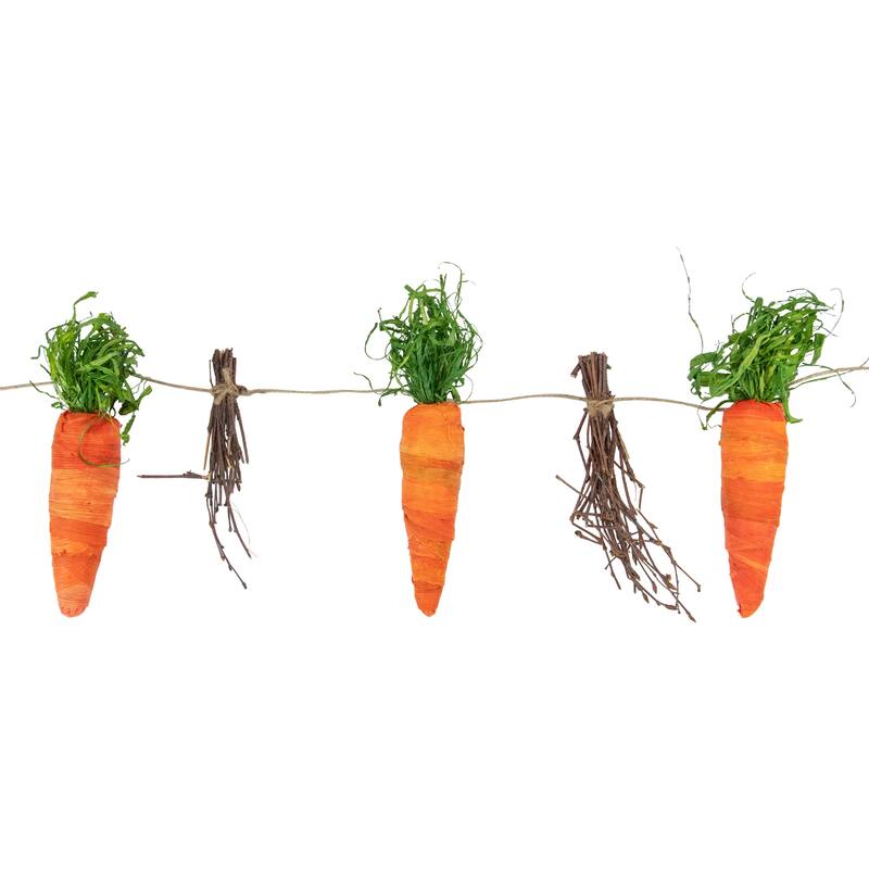 3.25' Orange Carrot Twig Artificial Springtime Easter Party Garl