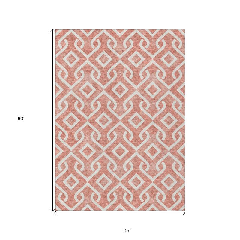 HomeRoots Geometric Transitional Rectangle Outdoor Rug