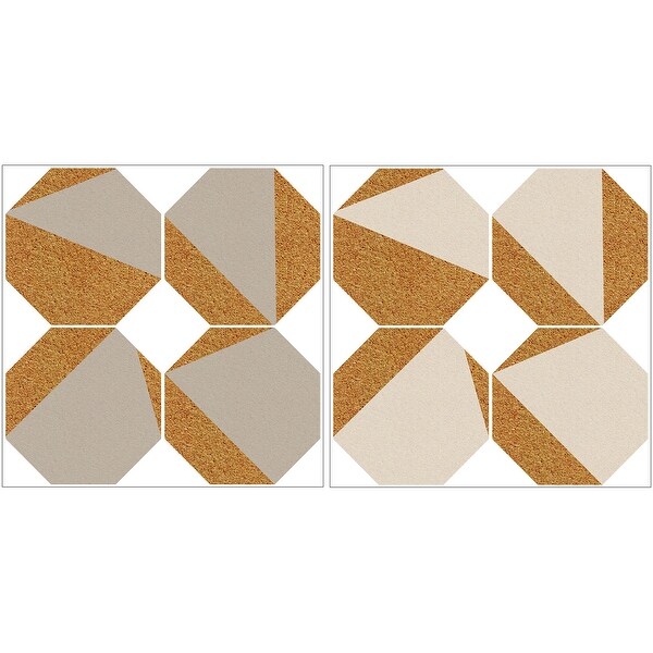 Brewster WPK2312 WallPops 12" x 24" - Cork - Cork Wall Decal - 8 Panels - White / Off White