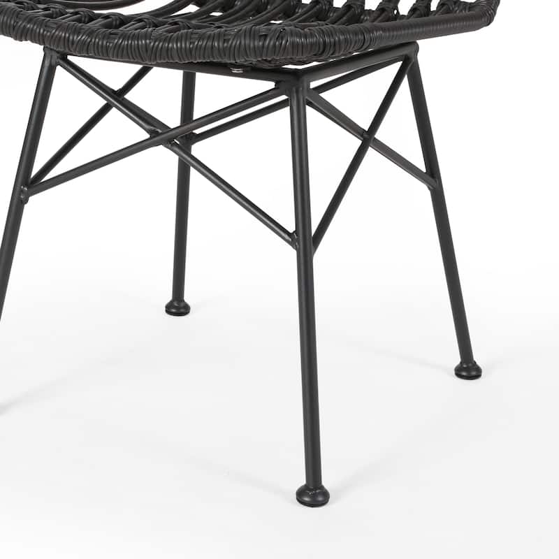 Sawtelle Outdoor 6-Seater Wicker Dining Set by Christopher Knight Home