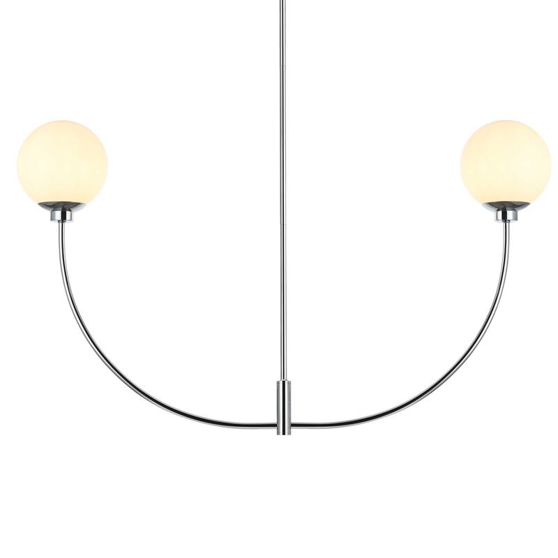 Elegant Lighting LD816D42 Nyomi 2 Light 42" Wide Chandelier - Chrome