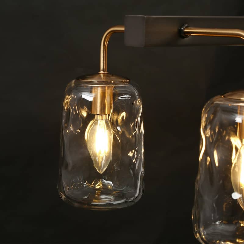 Modern 8-Light Rectangle Chandelier Glass Kitchen Island Lights for Dining Room - L 39" x W 14.2" x H 9.8"
