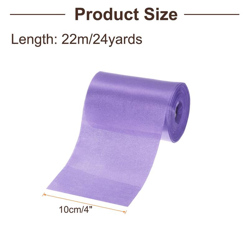 4 Inches x 24 Yards Satin Ribbon for Gift Decoration - Light Purple