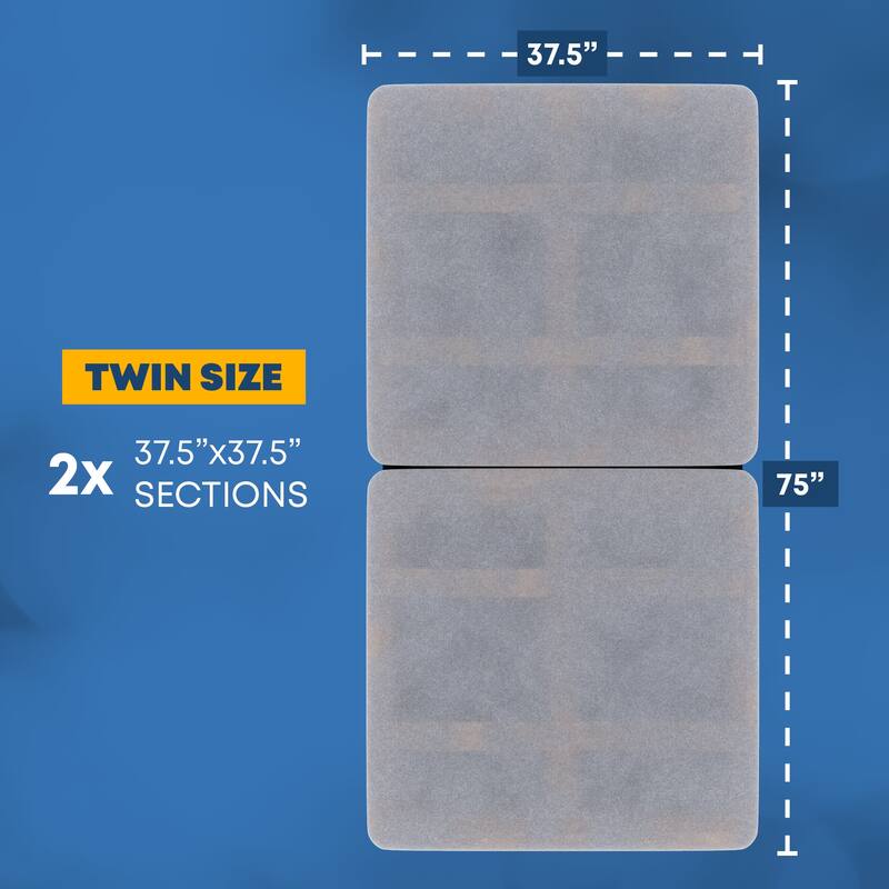 Onetan, 1.5" Split Fully Assembled Bunkie Board for Mattress/Bed Support - Twin