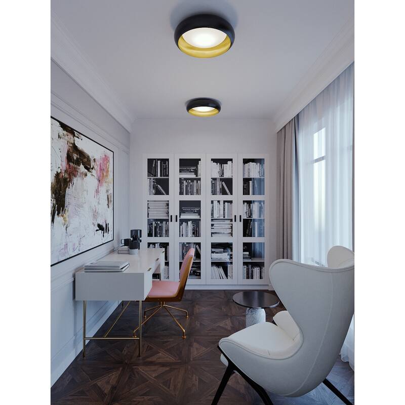AFX Kayce 19'' LED Flush Mount - Black