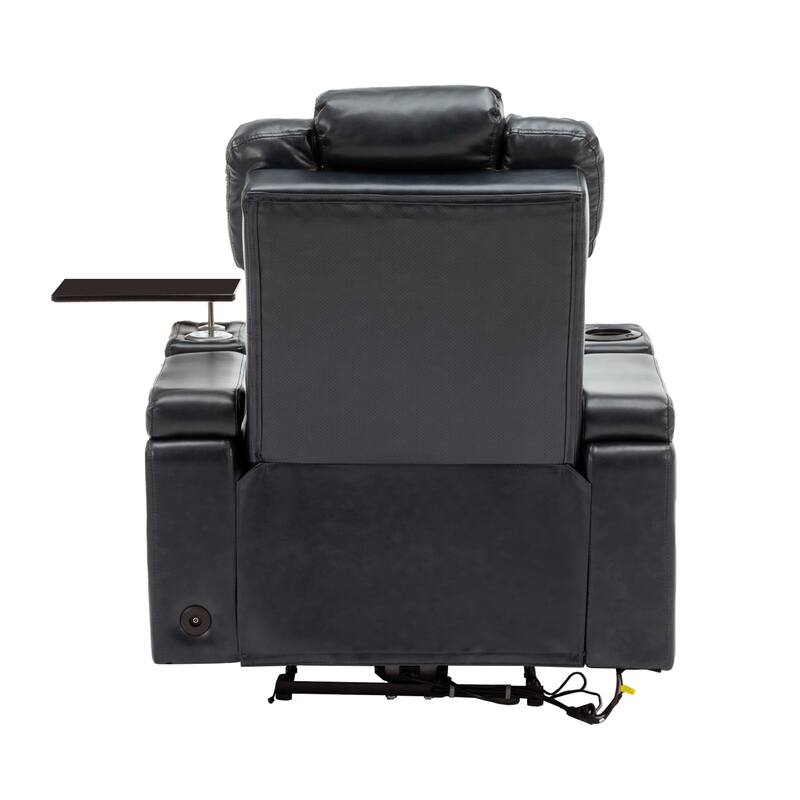Power Recliner Individual Seat Home Theater Recliner with Cooling Cup Holder, Bluetooth Speaker, LED Lights, USB Ports