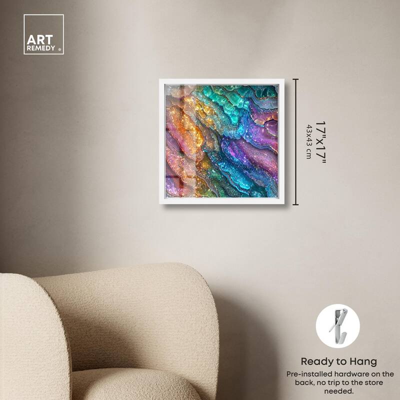 Glittering Spectrum I Shadowbox by Art Remedy