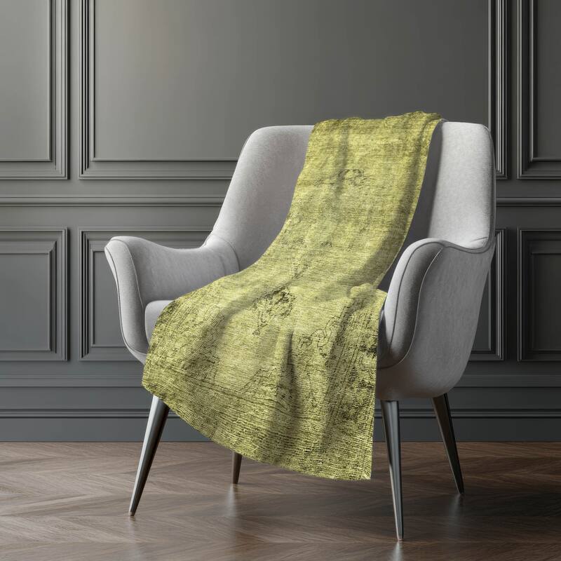 Premium Machine Washable Vintage Traditional Sherpa Throw Blanket