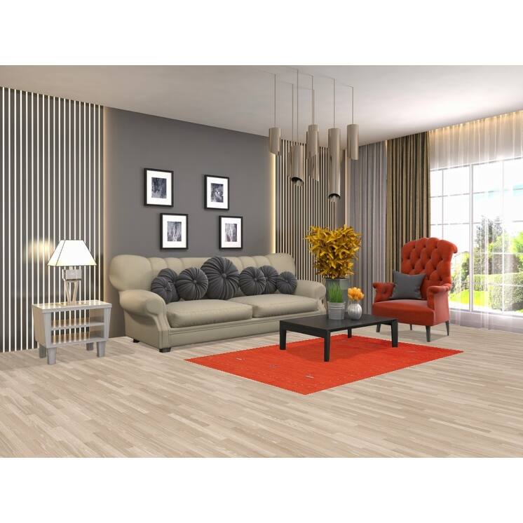 Salmon Tribal Gabbeh Oriental Area Rug Handmade Wool Carpet - 3'10"x 5'10"