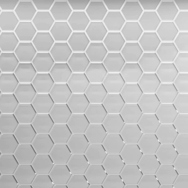 Cruz Bay Studio MKT2853 3" Beehive - 10" x 12" Geometric Wall Tile - - Misty Grey Gloss