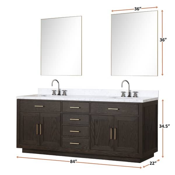 dimension image slide 1 of 15, Lexora Abbey Bath Vanity and Carrara Marble Top