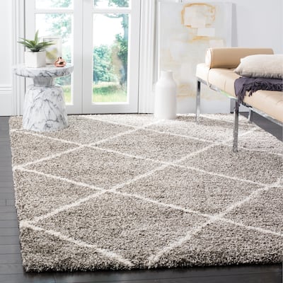 SAFAVIEH Hudson Shag Estella Diamond Trellis 2-inch Thick Rug