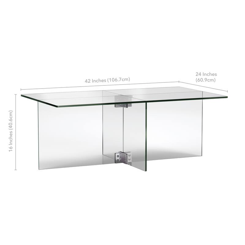 Silver Orchid Carlisle Glass Coffee Table