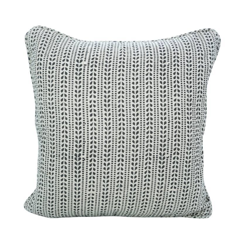 Fabdivine Pipine Fall Décor Farmhouse Hand Block Print Pillow Cover Sofa, Couch Cushion Case Linen