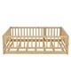 preview thumbnail 73 of 102, Montessori Floor Bed with Fence Guardrail and Removable Door Toddler Floor Wood Bed Frame for Kids Boys Girls Children's Room