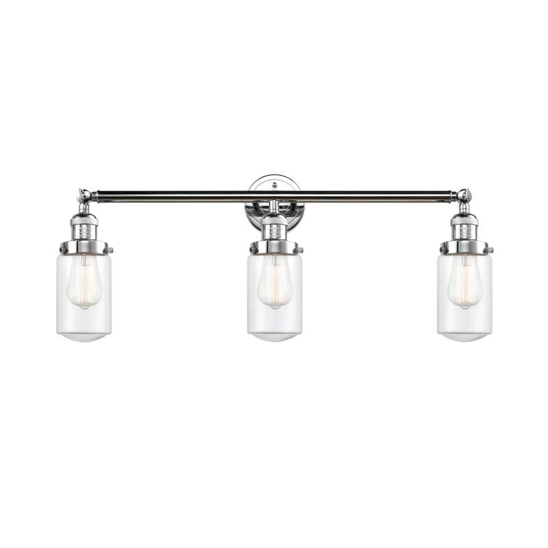 Innovations Lighting Dover 3 Light 31" Wide Bathroom Vanity Light - Polished Chrome / Clear