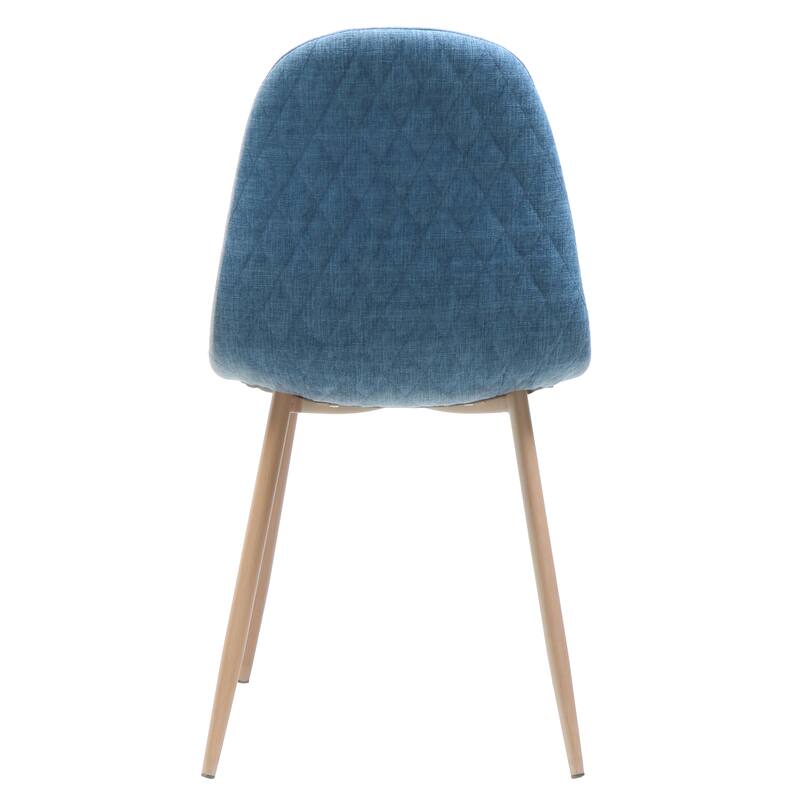 Fabric Dining Chair Set of 2 Round Back Accent Chairs Arc Lounge Chair