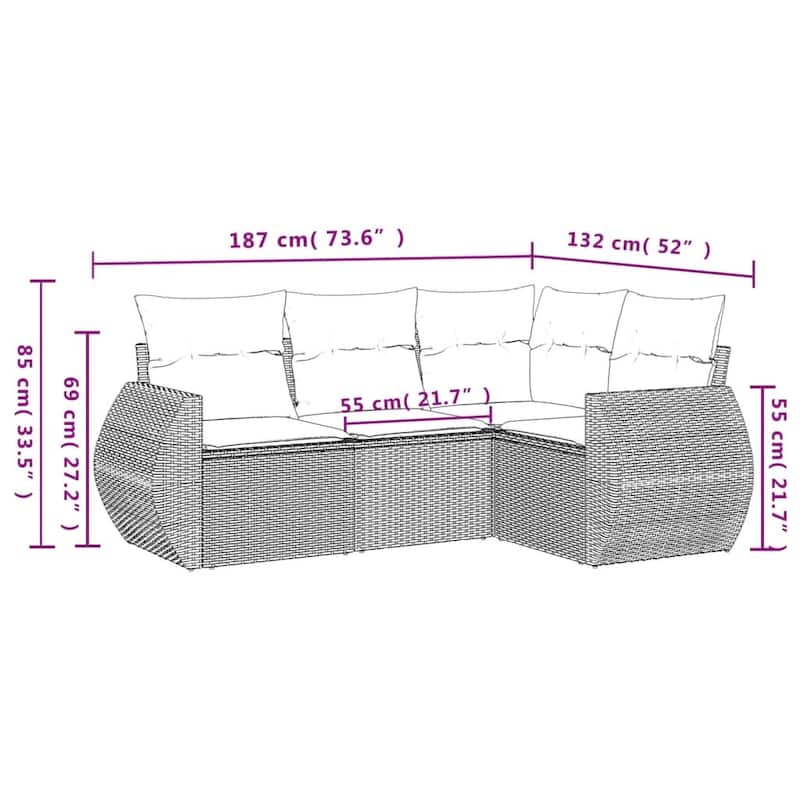 vidaXL Garden Sofa Set