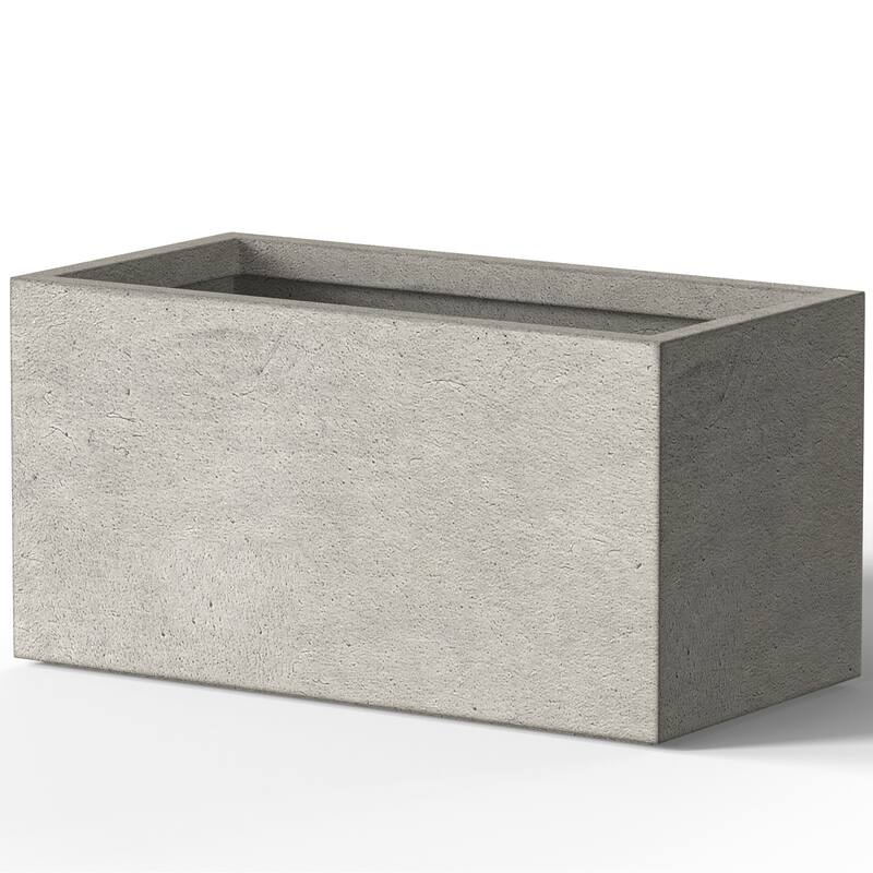 Tall Concrete Rectangle Plant Boxes / Large Indoor and Outdoor Flower Planters
