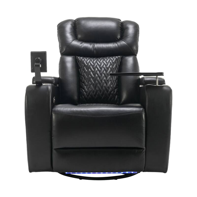270 Degree Swivel PU Leather Power Recliner Individual Seat