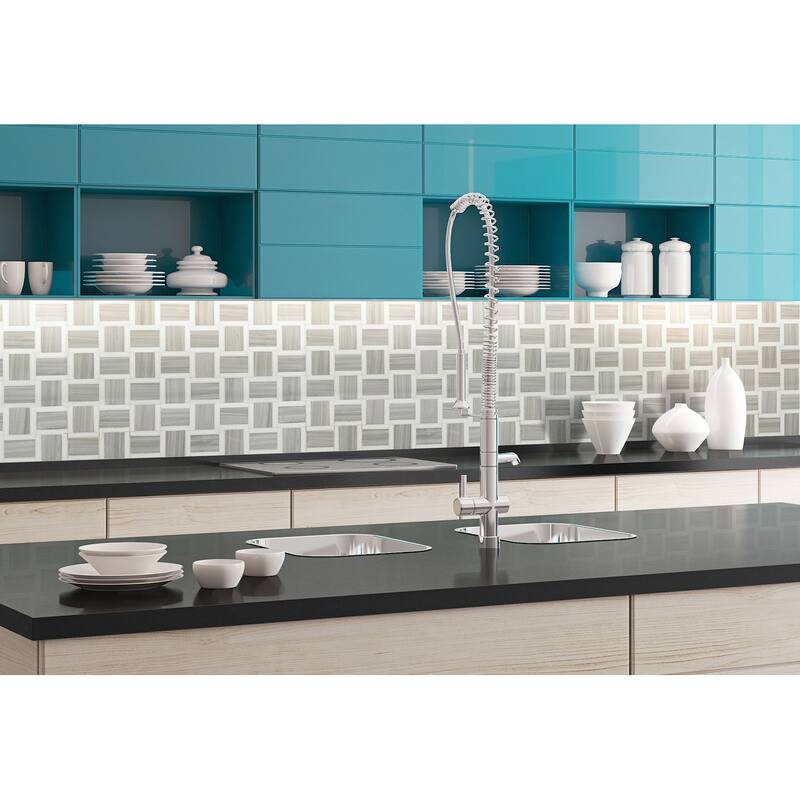 Ackland AKM-S-12X12PTP-CA 12" x 12" Marble Block Random Floor and Wall