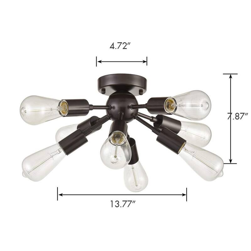 Firenze Sputnik Sphere Chandelier 8-Light Flush Mount Ceiling Light