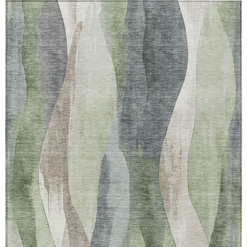 HomeRoots Abstract Transitional Rectangle Outdoor Rug