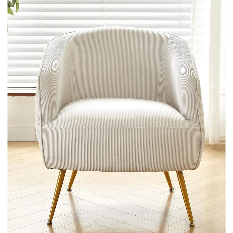 Modern Corduroy Channel Living Room Chair