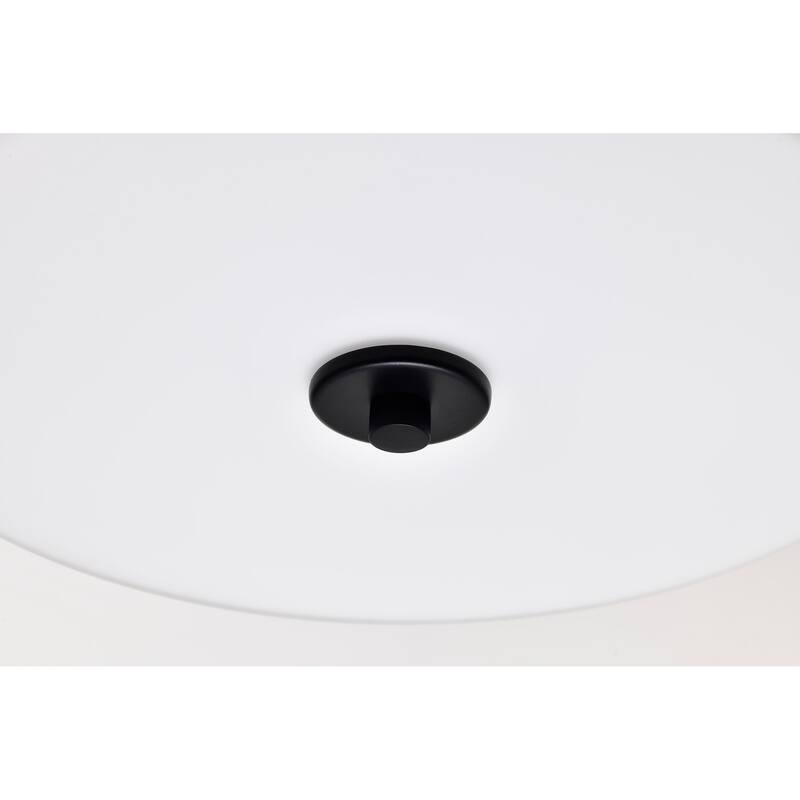 Liam 3 Light Pendant Matte Black White Opal Glass - Matte Black
