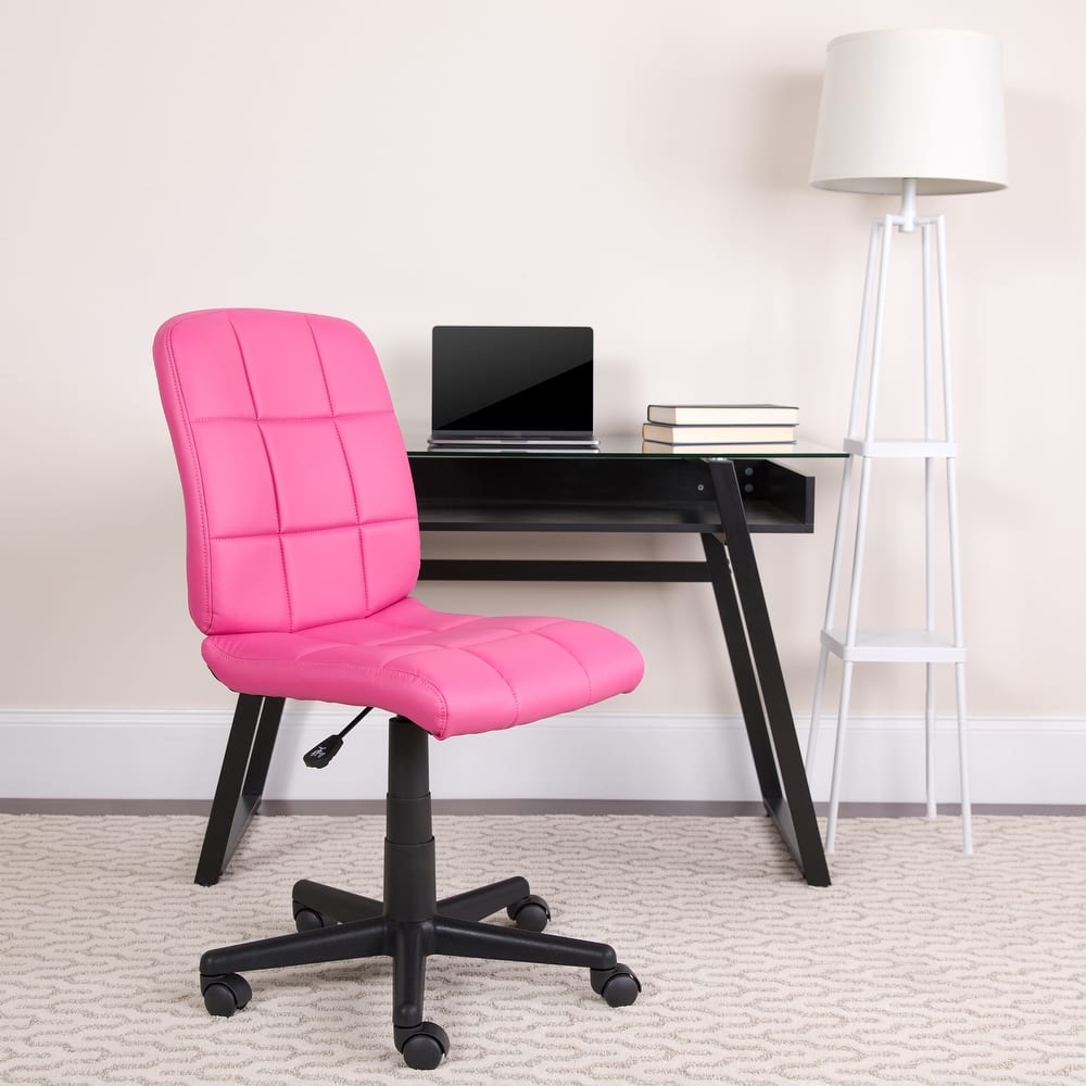 Mid-Back Quilted Vinyl Swivel Task Office Chair