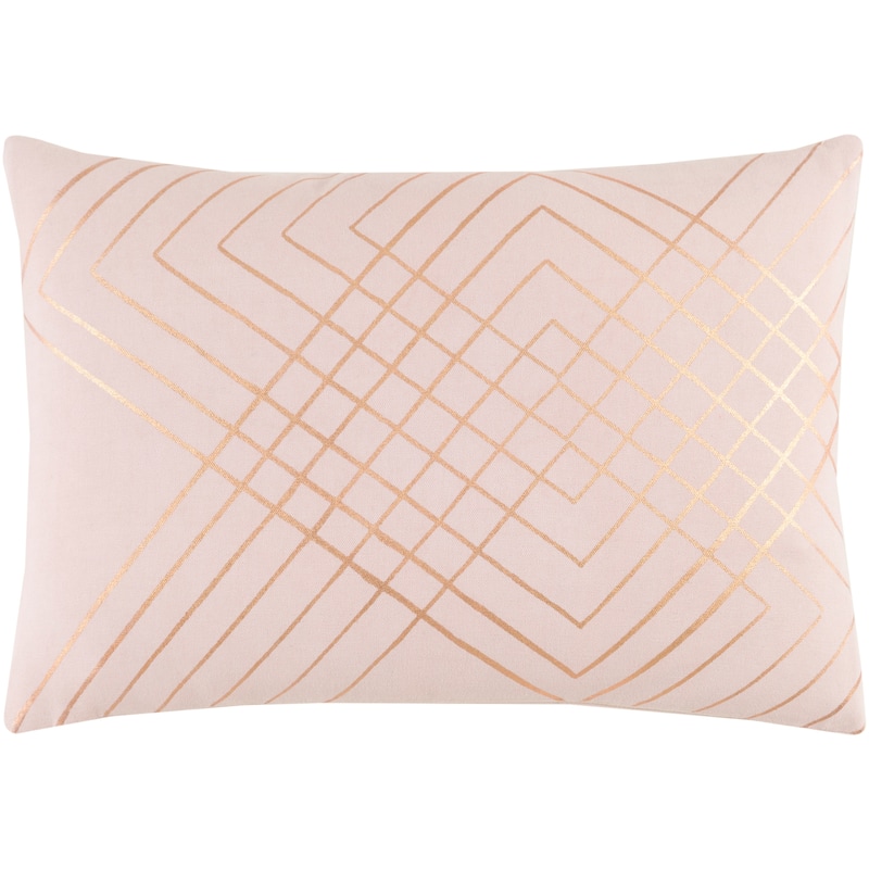 Decorative Rosa Blush 13" x 19" Throw Pillow Cover