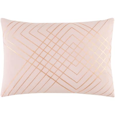Decorative Rosa Blush 13" x 19" Throw Pillow Cover