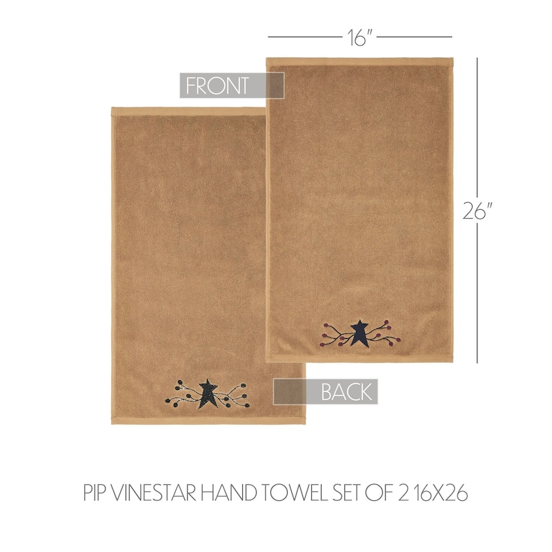 Pip Vinestar Hand Towel Set of 2 16x26