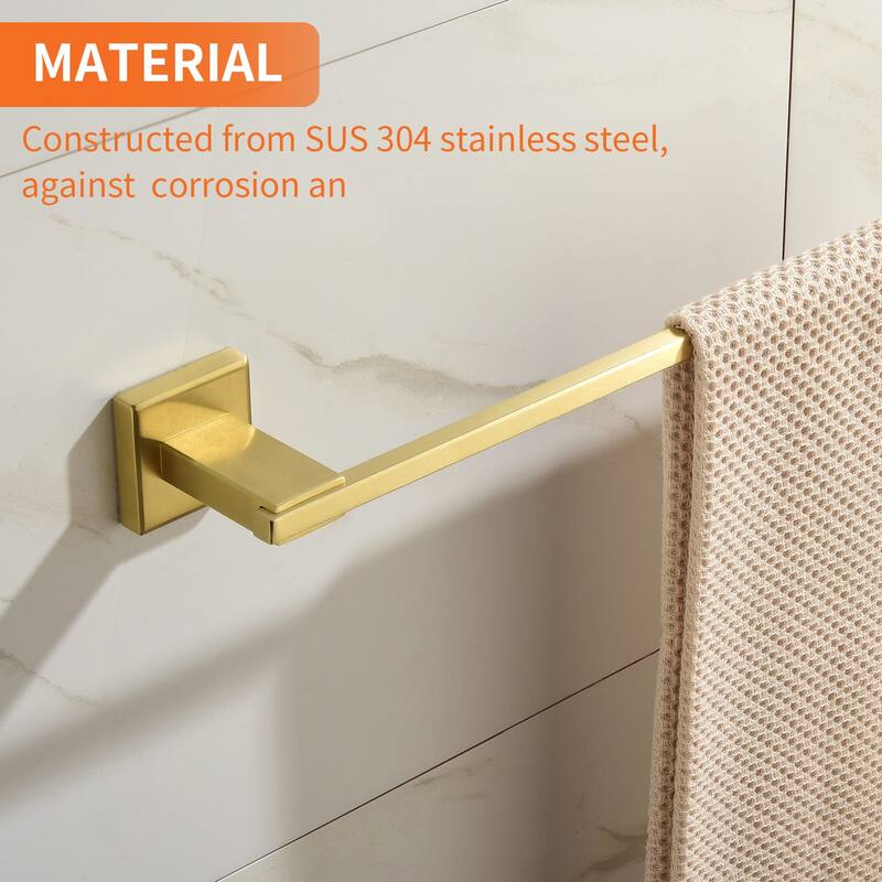 4 Piece Bathroom Hardware Set Wall Mount Bathroom Towel Holder Bar Set Bathroom Fixtures 304 Stainless Steel Bath Accessories