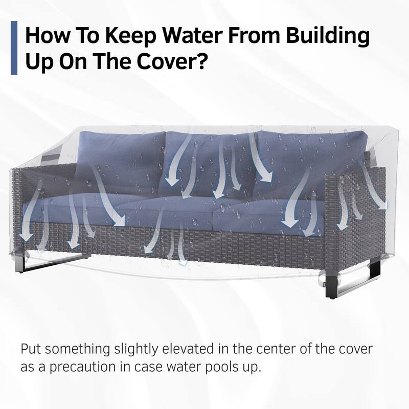 Pocassy Outdoor Sofa Lounge Chair Covers Heavy Duty Waterproof Covers.
