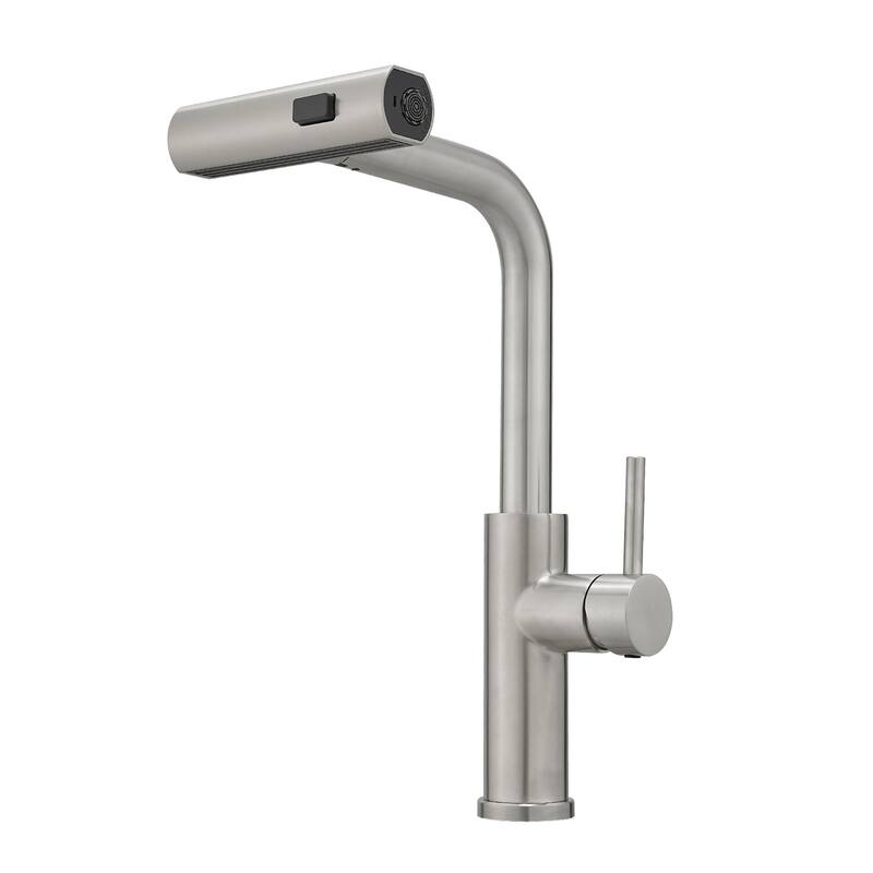 Kitchen Faucets with Pull out Sprayer Single Hole - Brushed Nickel