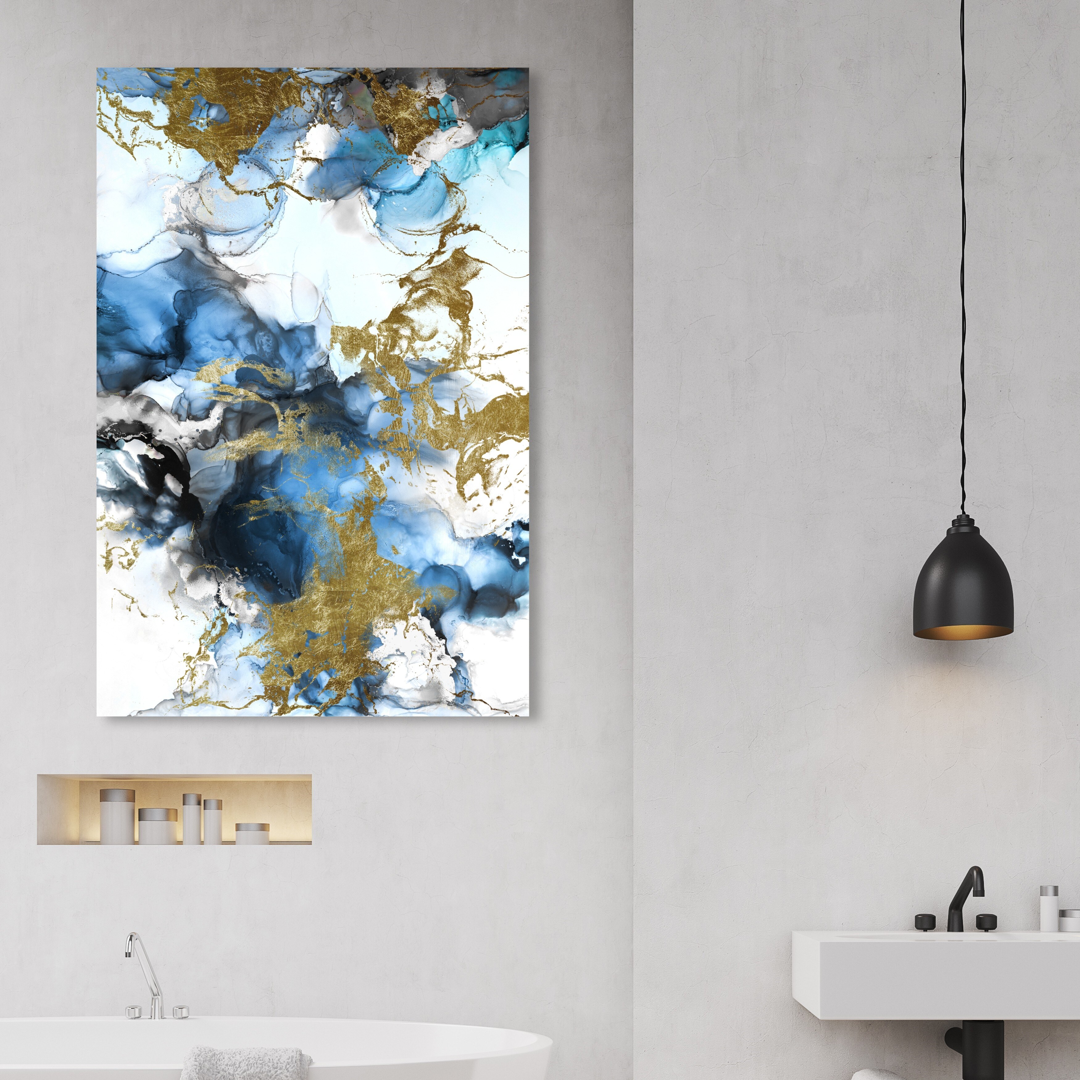 Oliver Gal 'Angel Visit' Abstract Wall Art Canvas Print Watercolor
