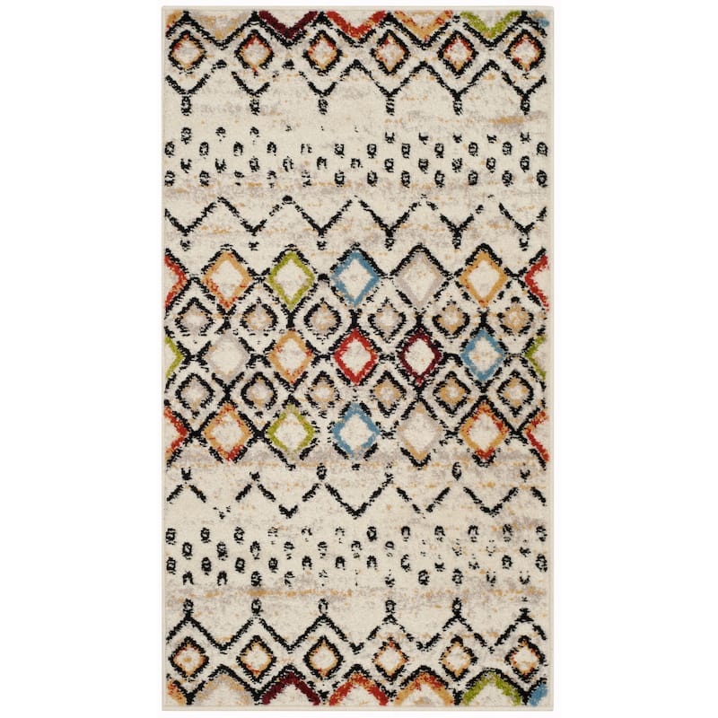 SAFAVIEH Amsterdam Bridget Moroccan Boho Rug - 2'3" x 4' - Ivory/Multi - Rectangle