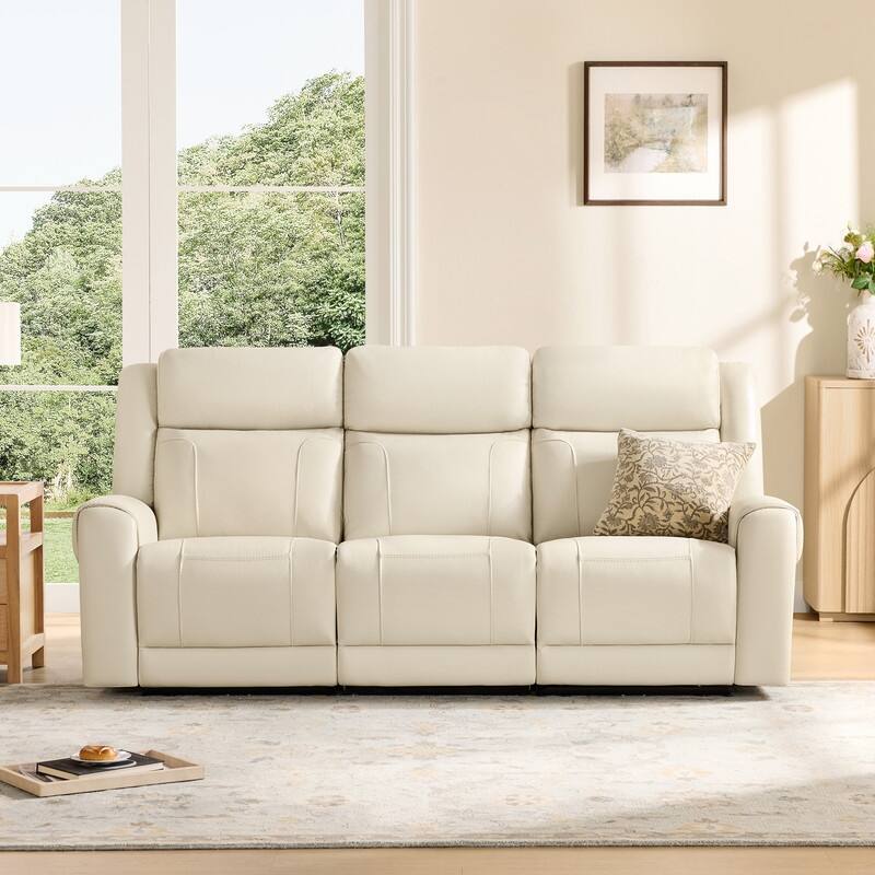 Spruce & Spring Leo Power Wall Hugger Reclining Sofa with Multi-Function Console