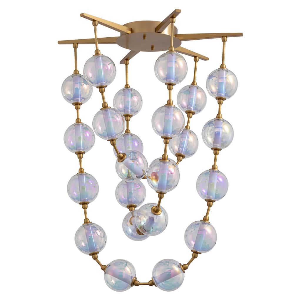 Golden Lighting 9013-34 Pearla 35" Wide Multi Light Pendant
