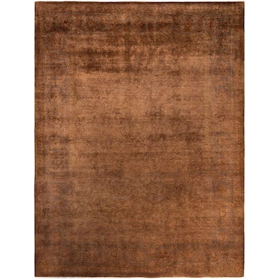 Overdyed One-of-a-Kind Hand-Knotted Area Rug - Brown - 8' 1" x 10' 6"