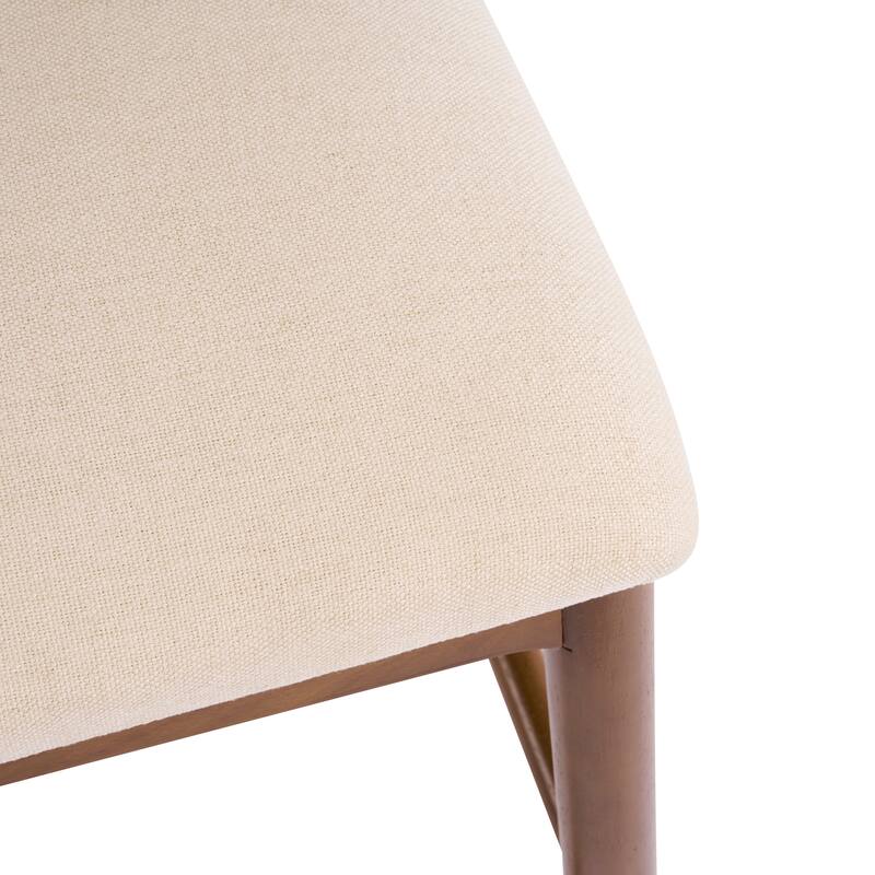 Christopher Knight Home - Lois Modern Upholstered Solid Rubberwood Counter Stool Set - Bar Chairs with Ergonomic Backrest