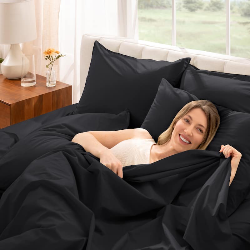 Bare Home Organic Cotton Sheet Set - Crisp Percale Weave