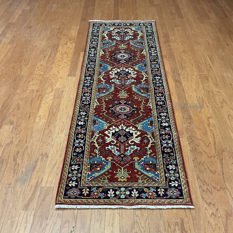 HERAT ORIENTAL Hand-knotted Indo Bakhshayesh Wool Runner - 2'6" x 8'