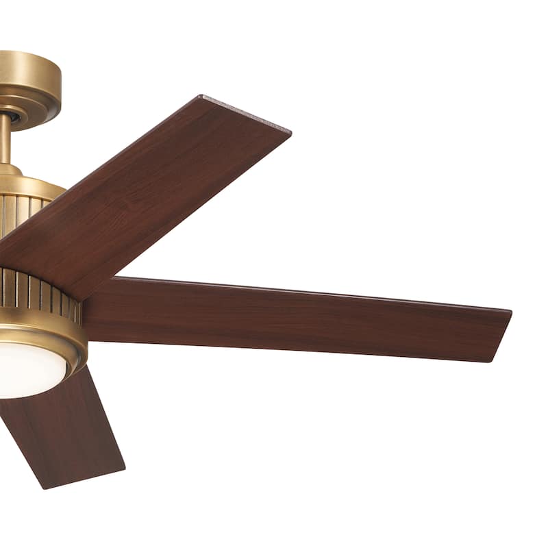 Kichler Lighting Brahm 48 inch Integrated LED Indoor Natural Brass Ceiling Fan
